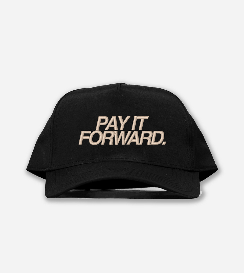 OFF WHITE Embroidered Pay It Forward Curved Brim Snapback